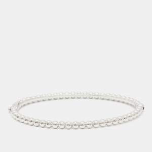 Pre Owned Van Cleef & Arpels Perlée Pearls Medium Model 18k White Gold Bracelet M