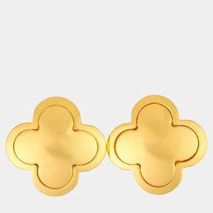 Van Cleef & Arpels Pure Alhambra 18K Yellow Gold Earrings