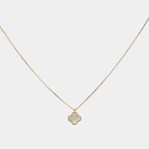 مملوكة مسبقًا Van Cleef & Arpels Sweet Alhambra Mother of Pearl 18k Yellow Gold Necklace