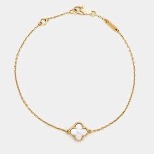 Van Cleef & Arpels Sweet Alhambra Mother of Pearl 18K Yellow Gold Bracelet