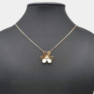 Van Cleef & Arpels 18K Yellow Gold and Diamond Frivole Pendant Necklace