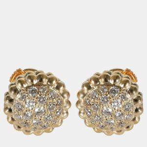 Van Cleef & Arpels 18k Yellow Gold Perlee Earrings