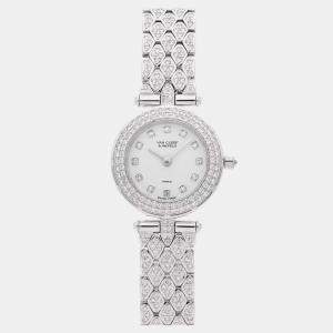 Pre Owned Van Cleef Arpels Sports 33607 B2 Quartz Diamond Stainless Steel Women’s Wristwatch 24 mm