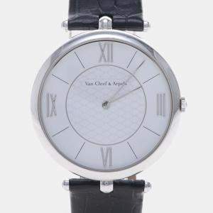 Pre Owned Van Cleef & Arpels Pierre Manual Winding White Gold Men's Wristwatch 42 mm