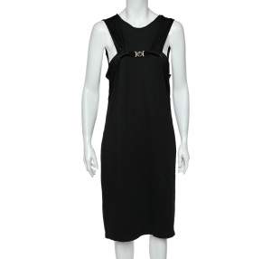 Versace Collection Black Knit Sleeveless Shift Dress M
