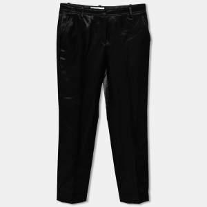 Versace Collection Black Textured Wool Pants S