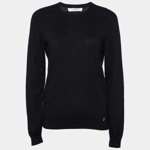 Versace Collection Black Wool Long Sleeve Sweater L