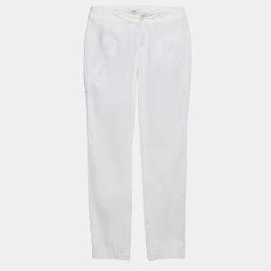 Versace Jeans Couture White Cotton Trousers S