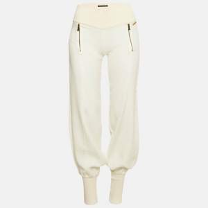 Versace Jeans Couture Chiffon and Rib Knit Trim Joggers S