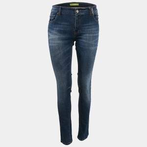 Versace Jeans Blue Denim Embellished Pocket Jeans M Waist 30"