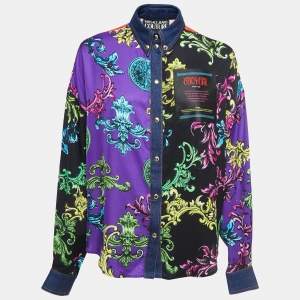 Pre Owned Versace Jeans Couture Multicolor Baroque Printed Viscose Shirt M