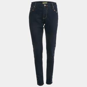Versace Jeans Dark Blue Denim Stud Detail Jeans Waist 32"
