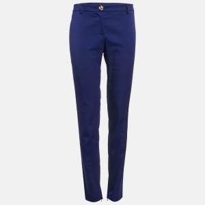 Versace Jeans Blue Stretch Cotton Skinny Pants M