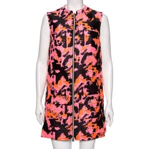 Versace Jeans Multicolored Textured Zip Front Short Dress S