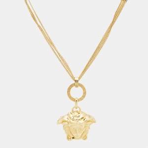 Versace Medusa Gold Tone Necklace