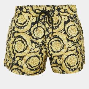 Versace Yellow Rocco Print Synthetic Swim Shorts S