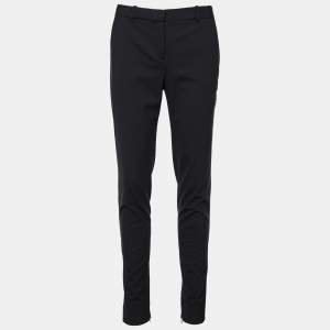 Versace Black Stretch Wool Tailored Trousers L
