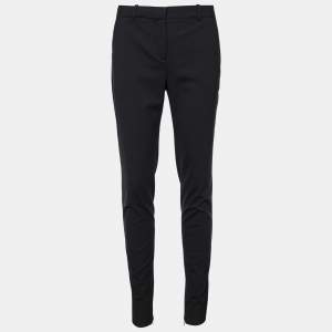 Pre Owned Versace Black Stretch Wool Tailored Trousers S