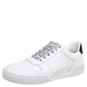 Versace White Leather Ilus Trainers Sneakers Size 41