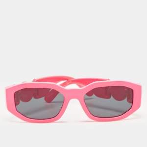 Versace Pink/Black MOD 4361 Medusa Biggie Rectangular Sunglasses