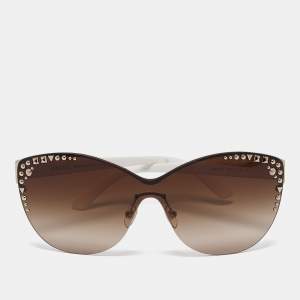 Versace Brown/White Gradient MOD.2152 Studded Cat Eye Sunglasses