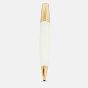 Versace Medusa Gold Tone White Ballpoint Pen