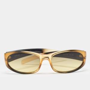 Versace Brown MOD.435 Medusa Studded Oval Sunglasses