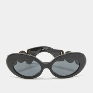 Versace Black MOD 4426BU Medusa Crystals Oval Sunglasses