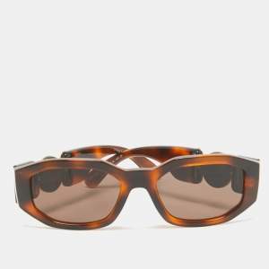 Versace Tortoise Brown MOD. 4361 Medusa Biggie Rectangular Sunglasses