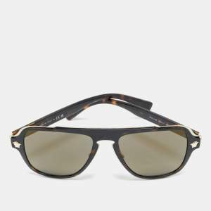Versace Dark Brown Mirrored MOD. 2199 Medusa Frame Square Sunglasses