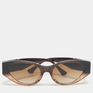 مملوكة مسبقًا Versace Ombre Brown Gradient MOD 4454 Medusa Oval Sunglasses