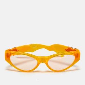 مملوكة مسبقًا Versace Orange MOD 4373 Medusa Cat Eye Sunglasses