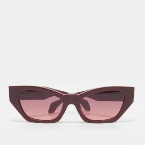 Pre Owned Versace Burgundy MOD 4488 U Frame Cat Eye Sunglasses