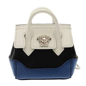 Versace Tri Color Leather Medusa Bag Coin Pouch Key Chain