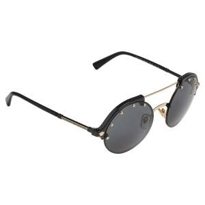 Versace Black/ Grey 4337 Round Sunglasses