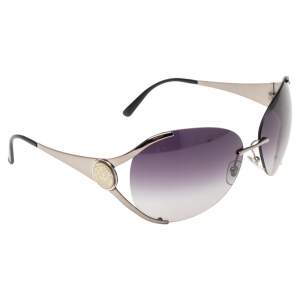 Versace Gunmetal/Blue Gradient 2107 Oversized Sunglasses
