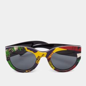 Versace Multicolor Tribute Vogue Print Acetate Cat Eye Sunglasses