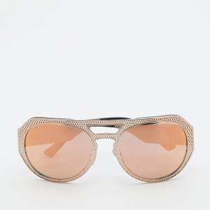Versace Pale Gold Tone/Grey VE 2175 Aviator Sunglasses