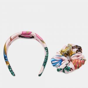 Versace Pink Trésor de la Mer Head Band & Scrunchie Set