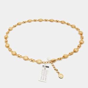 Versace Medusa Gold Tone Belt