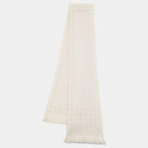 Versace Cream Wool Jacquard Stole