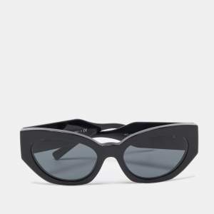 Versace Black 4376-B Medusa Crystals Cat Eye Sunglasses