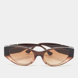 Versace Brown Havana Gradient Mod4454 Oval Sunglasses