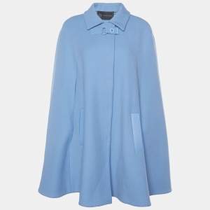 Versace Light Blue Wool Flared Cape M