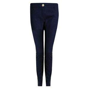 Versace Indigo Dark Wash Denim Contrast Paneled Jeans M