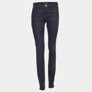 Versace Dark Blue Stretch Denim Skinny Jeans M Waist 28"