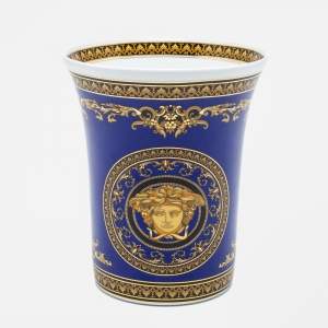 Versace x Rosenthal Medusa Blue Porcelain Vase