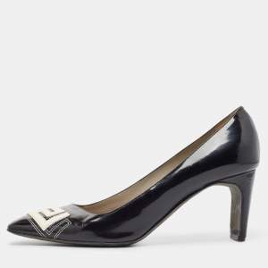 Versace Black Patent Leather Pumps Size 38