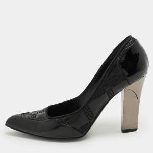 Versace Black Patent Leather Pumps Size 37.5