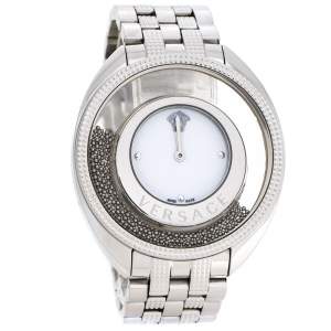 Versace White Stainless Steel Destiny Spirit 86Q Women's Wristwatch 39 mm